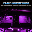 RGB 72 LED 4in 1 Car Foot Light USB Remote Music Control Car Atmosphere Lamp