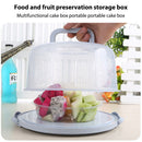 10 inch Round Portable Cake Box Fresh-keeping Case Birthday Decor (Blue) Newly