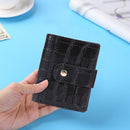 Women Wallets Fashion Alligator Pattern Short Card Holder Multi-slots Coin Pu