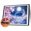 5D DIY Full Drill Diamond Painting Dolphin Cross Stitch Embroidery Craft