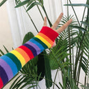 Length Halloween Costume Gloves Fingerless Arm Sleeve Warmer Knitted Sunscreen