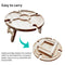 Camping Wine Picnic Table Folding Snack Table with Wine Bottle and Glass Hold