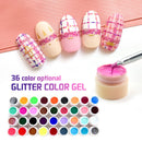 Gel Nail Polish Kit - 36 Colors Nail Polish Set with Brush for Drawing Manicure