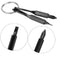 2pcs Phillips Slotted Screwdriver Keychain Pocket Repair Tools (Black) Newly