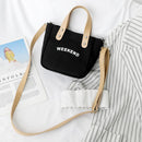 Small Crossbody Messenger Handbags Canvas Women Letter Print Shoulder Sling Bags