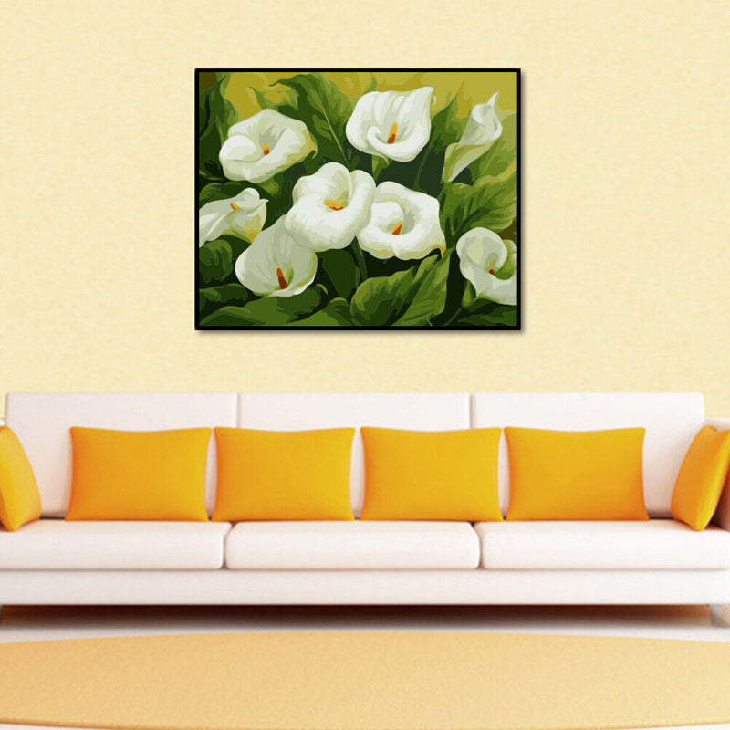 DIY Digital Painting By Numbers Flower Oil Drawing Wall Picture Living Room Art