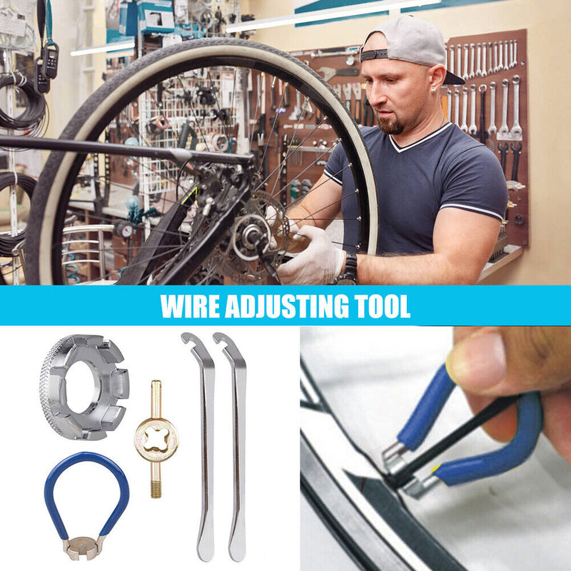 Multi-function Mountain Bicycle Spoke Wrench Tire Repair Tools Kit Set (C) Newly