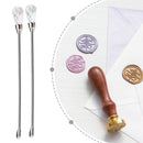 Stainless Steel Mixing Spoon Melted Wax Pills Bead Headring Stick (Pink)