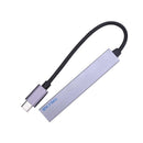 Type C HUB USB-C to 4 Port USB 2.0 Splitter Converter OTG Adapter (Grey)