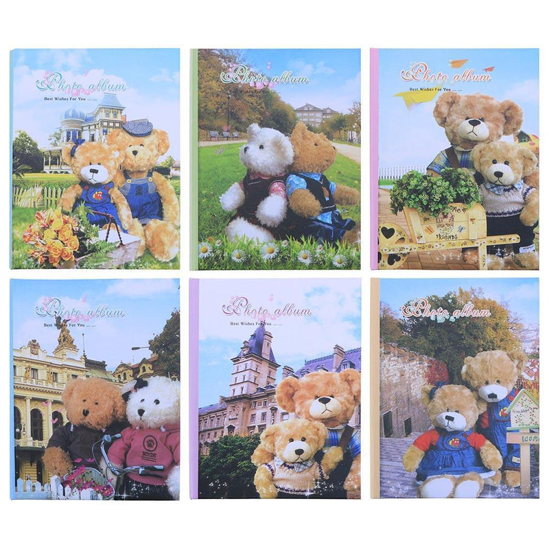 6 inch Photo Album Interleaf Type Loose-leaf Cartoon Bear Cover 100 Sheets