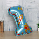 Cartoon Number 1 Balloon Baby Shower 1 Year Birthday Foil Balloons(Blue)