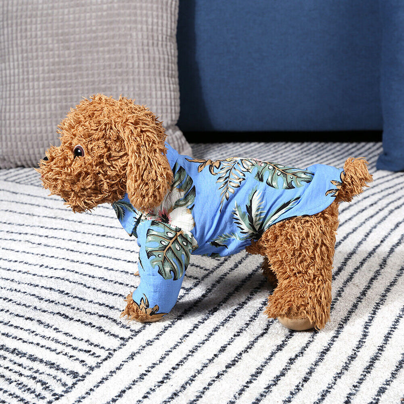 Hawaiian Style Pet Clothes Dog Shirt Spring Summer Casual Small Pet Clothing