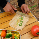 Stainless Steel Portable Wooden Cover Storage Box Food Container Lunch Box