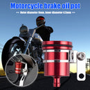 Universal Motorcycle Brake Fluid Reservoir Clutch Tank Oil Fluid Cup (Red) Newly