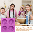 4 Cells Round Candle Mould Aromatherapy DIY Handmade Soap Cake Plaster Molds
