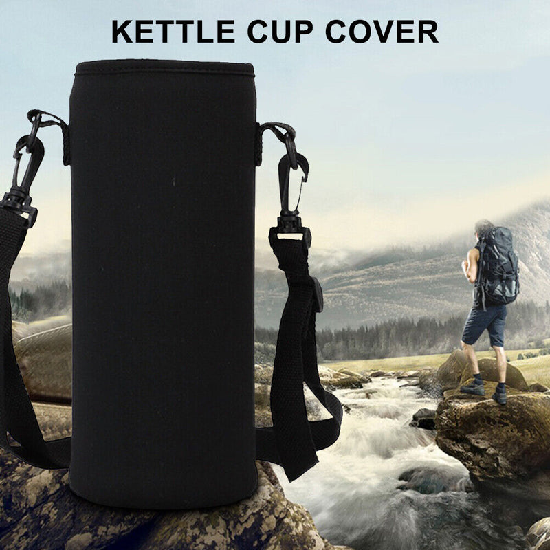 Sports Water Bottles Carrier Bag Pouch Kettle Cup Holder with Shoulder Stra