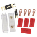 ANL Style Fuse Holder + 200A 300 Amp Fuses + Wire Lugs + Heat Shrink Tubes Kit