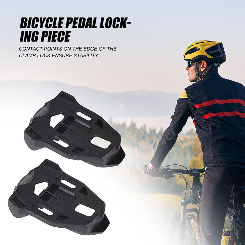 1 Pair Bike Cleat Plastic Road Bike Pedal Cleat Lock Cycling Part Accessories