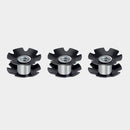 3pcs MTB Bike Fangled Slot 28.6mm Front Fork Bicycle Steer Tube Headset Star Nuts