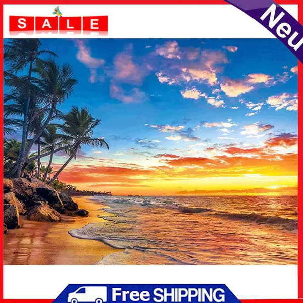 Painting By Numbers Sea Scenery DIY Oil Coloring Unframed Living Room Wall Art