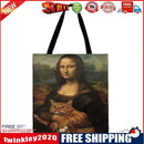 Artistic Figures Printed Shoulder Shopping Bag Casual Large Tote Handbag