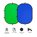 Foldable Chromakey Backdrop Double Sided Background Cloth Green Blue Screen
