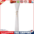 Solid White Yarn Curtain Window Tulle Curtains for Living Room