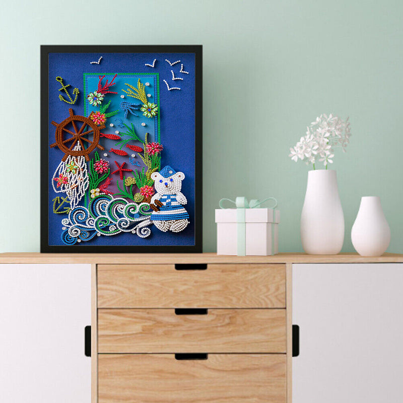 Diamond Painting Kit 5D Special Shaped Cute Bear Rhinestone Pictures (Y214)