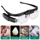 Glasses Magnifier USB Rechargeable Illuminated Magnifier Magnifying Glasses