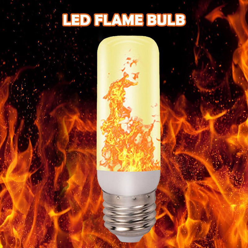 LED Flame Bulb Light Simulation Flickering Flame Atmosphere Lamp (Yellow)