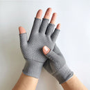 Fingerless Outdoor Bicycle Anti-skid Half Finger Fishing Gloves (Grey) Newly