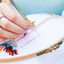 Beech Handle Embroidery Crochet Hook with 3 Needles Sewing Tools Set DIY Cr