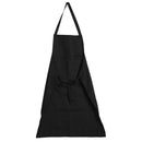Unisex Solid Cooking Kitchen Restaurant Bib Apron Dress with Pocket(Black)
