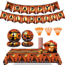 Friendly Paper Plates Napkins Dinnerware set Halloween Disposable Tableware