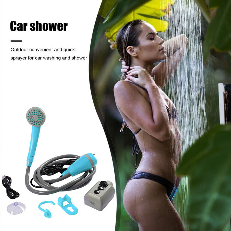 12V Car Washer Shower Set Outdoor Camping Travel Hiking Sprayer Bathing Tools