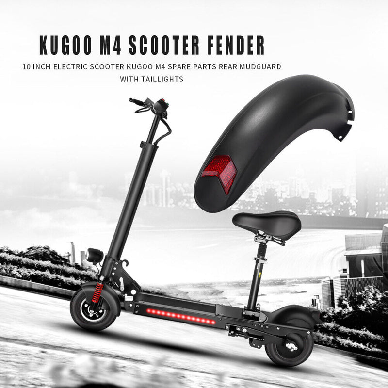 10"" Electric Scooter Rear Tire Splash Fender Guard w/ Taillight for Kugoo M4