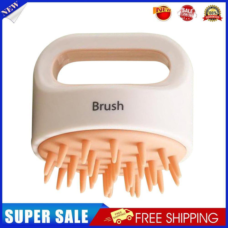 Silicone Scalp Head Massager Comb Handheld Hair Washing SPA Brush (Pink)