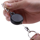 Outdoor Survival EDC Steel Wire Rope Recoil Ring Retractable Pull Key Chain