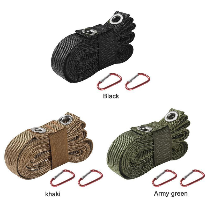 Tent Canopy Lanyard Clothesline Outdoor Camp Hiking Rope w/ Buckle (Khaki)