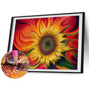 Handmade Flowing Flower 5D DIY Full Round Drill Drawing Kit Art Diamond Pai
