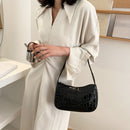Alligator Pattern Shoulder Bag Handbags Women Bright Leather Casual Travel Totes