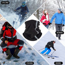 Outdoor Winter Warm Fleece Neck Scarf Reflective Skiing Neck Cover (Black)