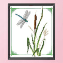 Partial Embroidery 14CT DIY Dragonflies Printed Cross Stitch Kit Art Craft