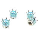 4pcs Universal Crown Car Tyre Valve Caps Dustproof Valve Cover Cap (Blue)