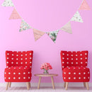 12 Flags 3.2m Nordic Style Double-sided Print Cotton Fabric Bunting Pennant Flag