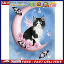 Full Round Drill Mosaic Craft Picture DIY Moon Cat Rhinestone Diamond Paint