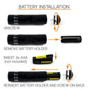 Black Mini Aluminum UV ULTRA PURPLE 9 LED Flashlight Flashlight Lamp L