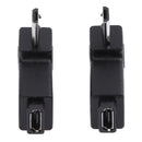 2pcs 90° Micro USB Female, Micro USB Male Adapter Male