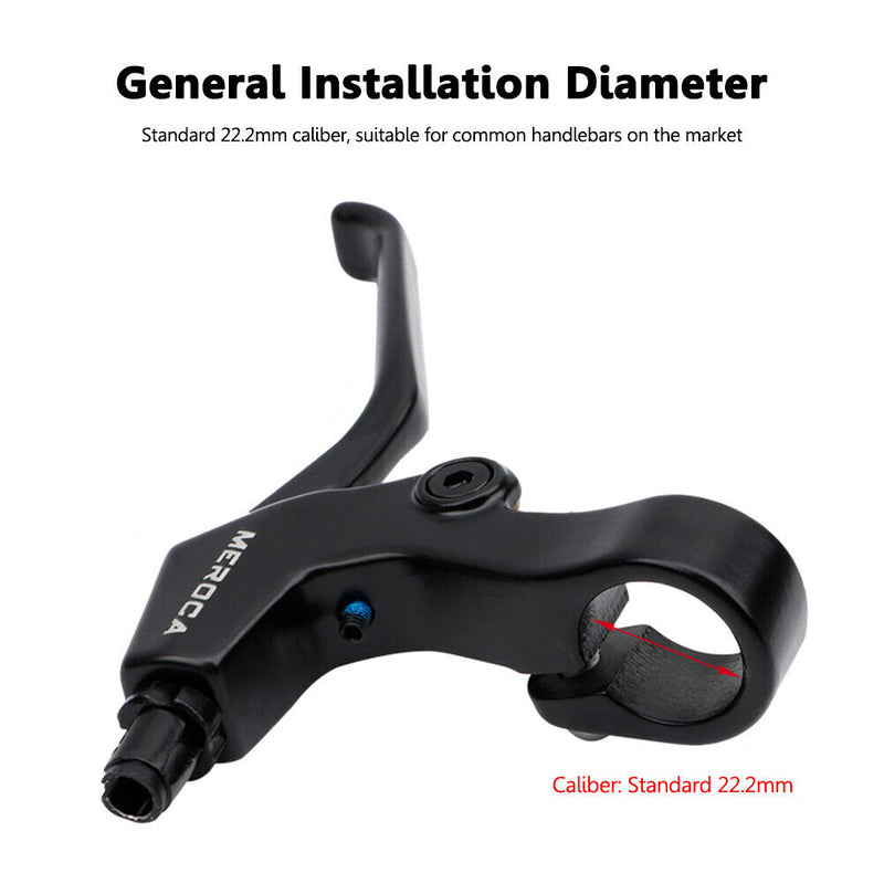 MEROCA 2x Bicycle Brake Lever Folding MTB Bike Brake Handle Cycling (Black)