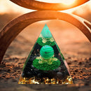 Crystal Orgone Pyramid Healing Energy Generator Home Office Decor Gem Crafts